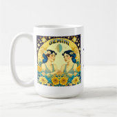 Vintages Horoskop-Zeichen Gemini Twins Celestial Kaffeetasse (Links)