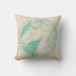 Vintages Horse Cameo Throw Kissen