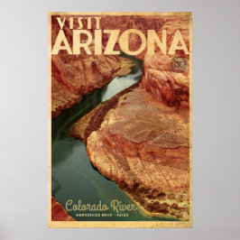 Vintages Horseshoe Bend Travel Poster