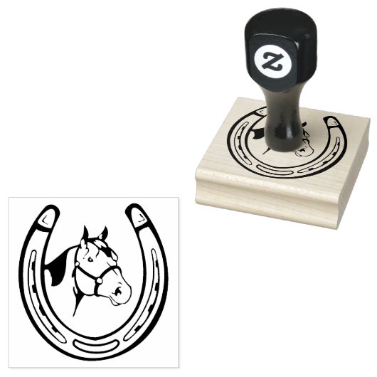 Vintages Horseshoe Gummistempel (Stempel)
