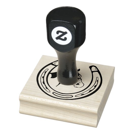 Vintages Horseshoe Gummistempel (Stempel)