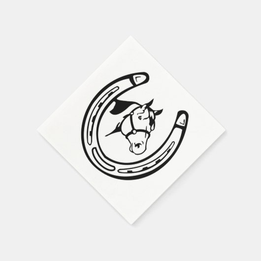 Vintages Horseshoe Serviette (Ecke)