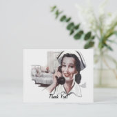 Vintages Hospital Ward Nury telefonisch Postkarte (Stehend Vorderseite)