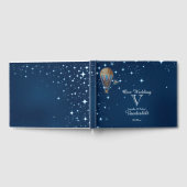 Vintages Hot Air Ballon Night Wedding Gästebuch (Voll)