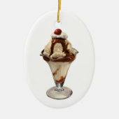 Vintages Hot Fudge Ice Keramik Ornament (Vorne)