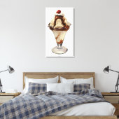 Vintages Hot Fudge Ice Leinwanddruck (Insitu (Schlafzimmer))