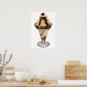 Vintages Hot Fudge Ice Poster (Küche)