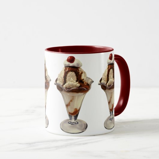 Vintages Hot Fudge Ice Tasse (VorderseiteRechts)