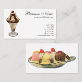 Vintages Hot Fudge Ice Visitenkarte (Vorne/Hinten)