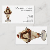 Vintages Hot Fudge Ice Visitenkarte (Vorne/Hinten)