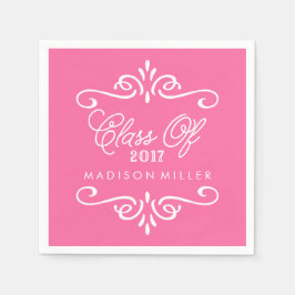 Vintages Hot Pink | Abschluss Napkins Serviette