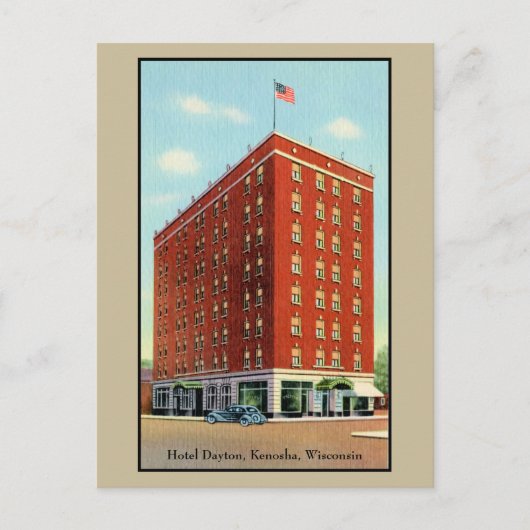 Vintages Hotel Dayton, Kenosha, Wisconsin Postkarte (Vorderseite)