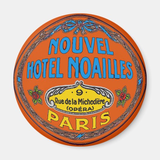 Vintages Hotel Paris Frankreich Magnet (Vorne)