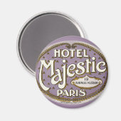 Vintages Hotel Paris, Frankreich Magnet (Vorderseite/Rückseite)