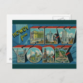 Vintages Howdy aus New York Postcard Postkarte (Vorne/Hinten)