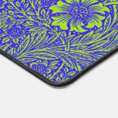 Vintages hübsches blaues Linden-Blumenmuster Schreibtischunterlage (Ecke)