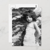 Vintages "Hübsches kleines Mädchen" Postkarte (Vorne/Hinten)