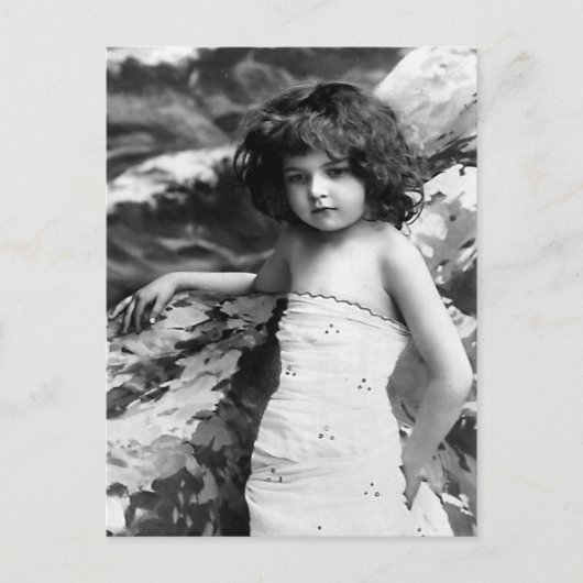 Vintages "Hübsches kleines Mädchen" Postkarte (Vorderseite)