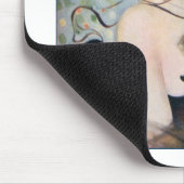 Vintages hübsches Mädchen ist wie eine Melodie Mousepad (Ecke)