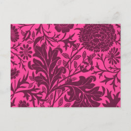 Vintages hübsches Rosa und Maronblütenmuster Postkarte