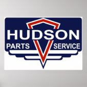 Vintages Hudson-Ersatzteil-Zeichen Poster (Vorne)