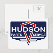 Vintages Hudson-Ersatzteil-Zeichen Postkarte (Vorne/Hinten)