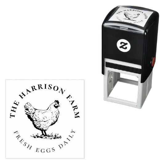 Vintages Huhn | Frischeier Permastempel (Beispiel)