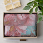 Vintages Huhn Pink Peongs Mirror Decoupage Seidenpapier (Geschenk)