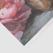 Vintages Huhn Pink Peongs Mirror Decoupage Seidenpapier (Ausschnitt)