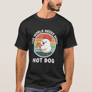 Vintages Hühnchen Die Welt braucht mehr Hot Dog Re T-Shirt