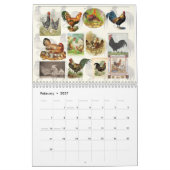 Vintages Hühnchen Kalender (Feb 2027)