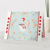 Vintages Hühnerhaus Karte (Vorderseite)