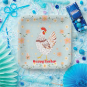 Vintages Hühnerhaus Pappteller (Party)