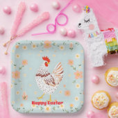 Vintages Hühnerhaus Pappteller (Party)