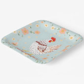 Vintages Hühnerhaus Pappteller (Gewinkelt)