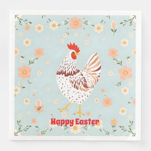 Vintages Hühnerhaus Serviette (Vorderseite)