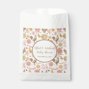 Vintages Hühnernest & Blumenbaby-Dusche Geschenktütchen