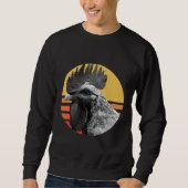 Vintages Hühnerphone Retro Sunset Sweatshirt (Vorderseite)