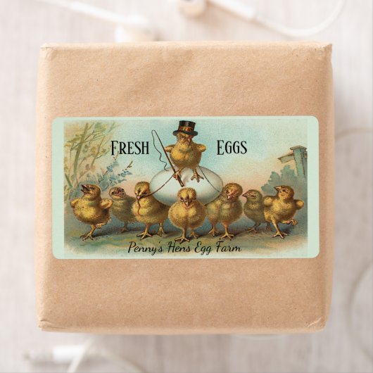 Vintages Hühnerwrangler Frische Eierkarton (Insitu)