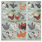 Vintages Hühnerzuchtmuster  Stoff (Muster)