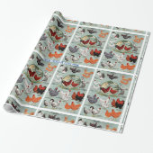 Vintages Hühnerzuchtpapier Geschenkpapier (Ungerollt)