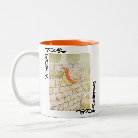 Vintages Humpty Dumpty Zweifarbige Tasse (Links)