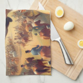 Vintages Hundbild Geschirrtuch (Viertel Falte)