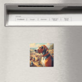 Vintages Hundbild Magnet (In Situ (Geschirrspüler))