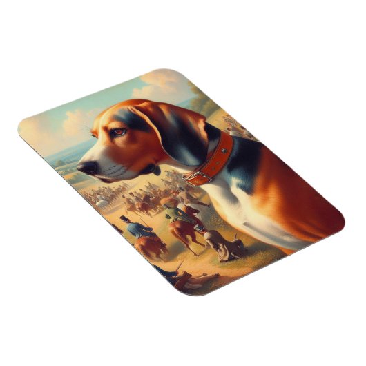 Vintages Hundbild Magnet (Rechte Seite)
