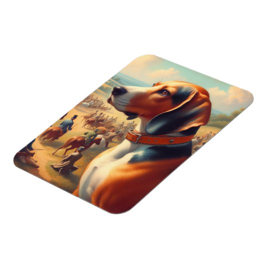 Vintages Hundbild Magnet (Linke Seite)