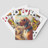Vintages Hundbild Spielkarten (Rückseite)