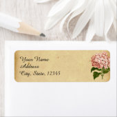 Vintages Hydrangea-Hochzeitslabel (Insitu)