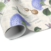 Vintages Hydrangea-Muster Geschenkpapier (Rolleneckpunkt)