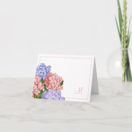 Vintages Hydrangea Rosa Lila Monogramm
